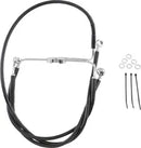 Harley Davidson Flhr [DRAG SPECIALTIES] - Sort Vinyl Extended Brake Line Kit