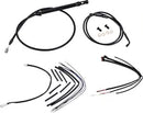 Harley Davidson FX [BURLY BRAND] - Komplet sort vinyl styr kabel/line sæt til Ape Hanger