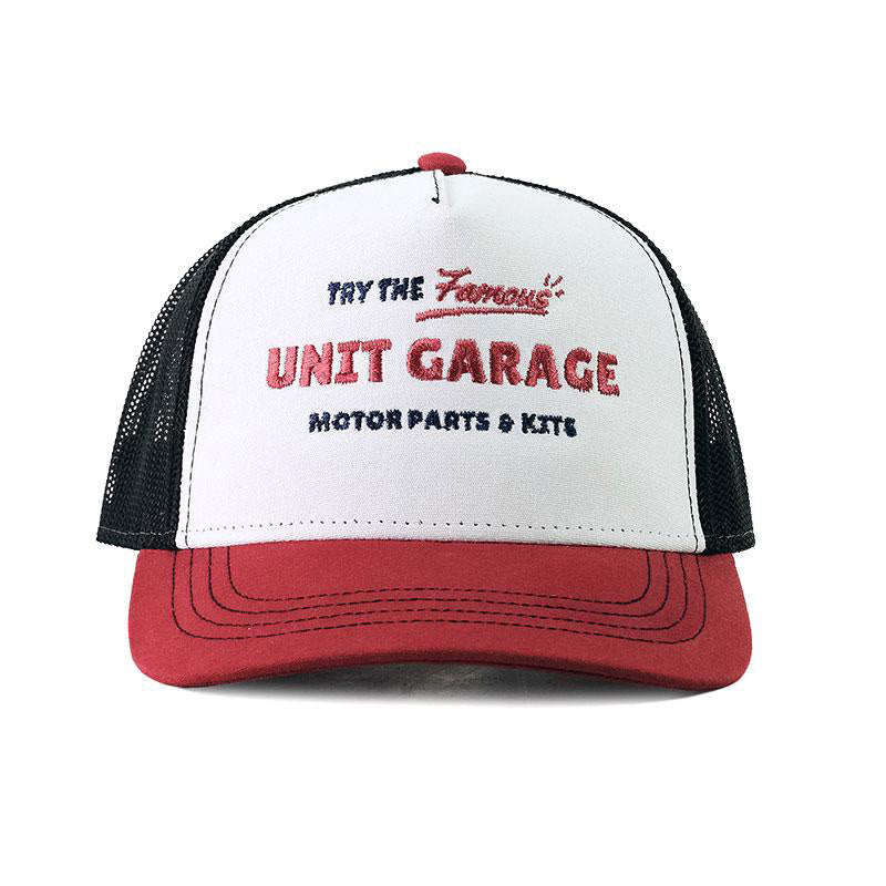 BMW R nineT 1200 Urban G/S (hoher Auspuff) [2017-2023] - Vintage Unitgarage Trucker Hut weiß/rot