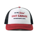BMW R nineT 1200 Urban G/S (hoher Auspuff) [2017-2023] - Vintage Unitgarage Trucker Hut weiß/rot
