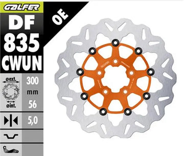 Harley-Davidson XL 883 L Sportster SuperLow [2020] - Floating wave bremseskive - Overflade: orange, sølv, rustfrit stål - Billede 2