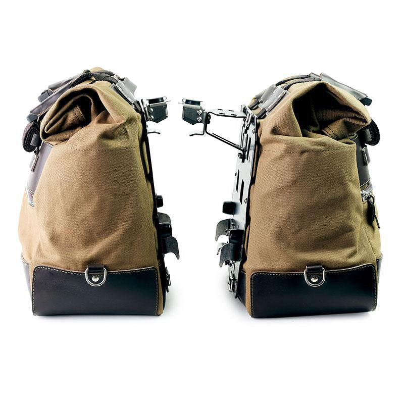 BMW R 1250 GS LC Rad [2019-2023] - Paar Cult-Seitentaschen aus Canvas 40L - 50L + Paar Aluminiumplatten