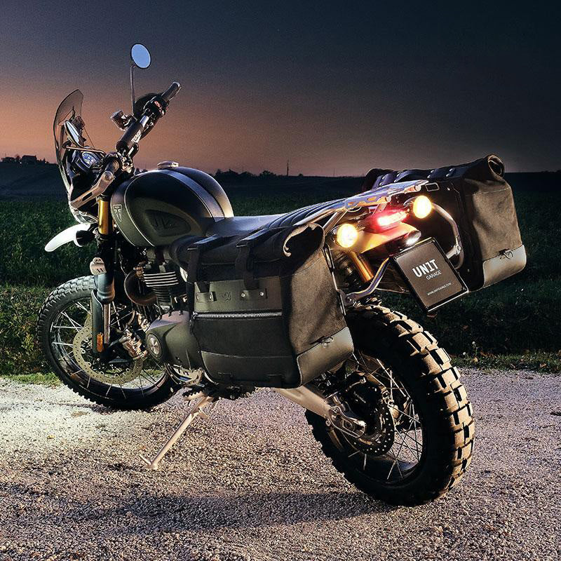 BMW R 1200 GS LC Rad [2013-2019] - Paar Cult-Seitentaschen aus Spaltleder 40L - 50L + Aluminiumplatte