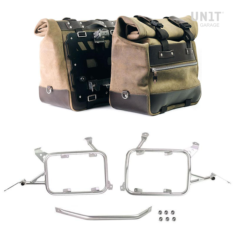 BMW R 1200 GS LC cykel [2013-2019] - Par Cult sidetasker split læder 40-50L + alu plade + aluminium taske ramme R1200GS LC - R1250GS & ADV