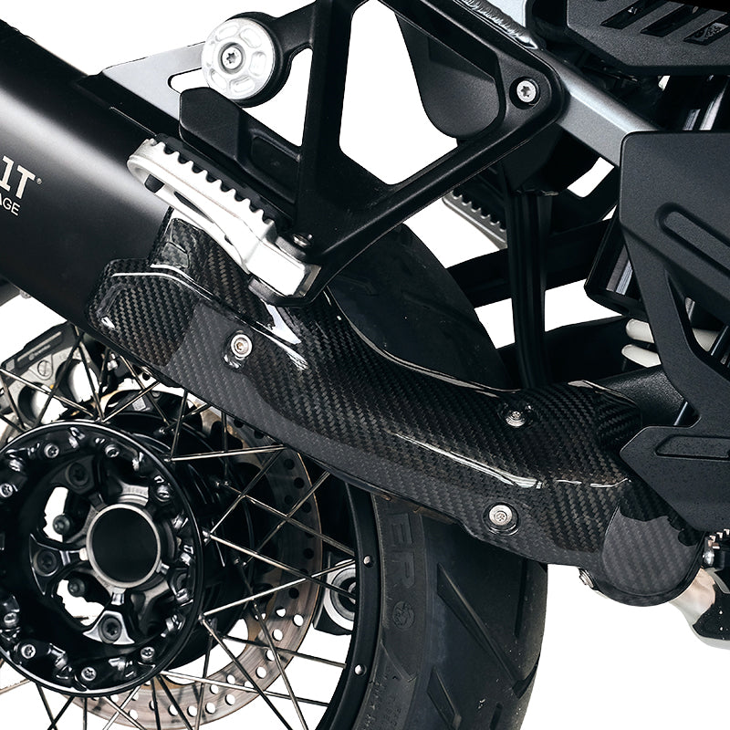 BMW R 1300 GS Adventure [2024–2026] - Carbon-Hitzeschildabdeckung für RAD-Schalldämpfer (Code 4009)