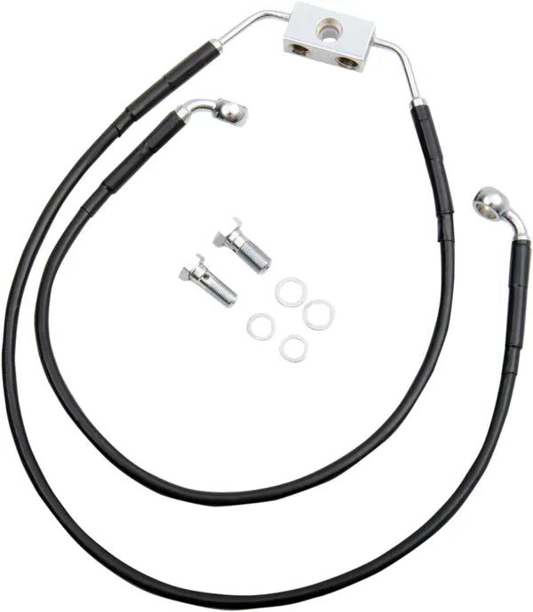 Harley Davidson Fxdwg [DRAG SPECIALTIES] - Sort Vinyl Extended Brake Line Kit