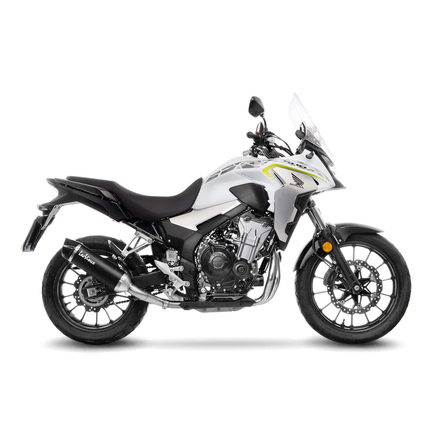 honda cb 500 [LEOVINCE] – Nero bagpotte - rustfrit stål