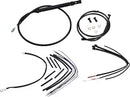 Harley Davidson FX [BURLY BRAND] - Komplet sort vinyl styr kabel/line sæt til Ape Hanger