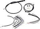 Harley Davidson FX [BURLY BRAND] - Komplet sort vinyl styr kabel/line sæt til Ape Hanger
