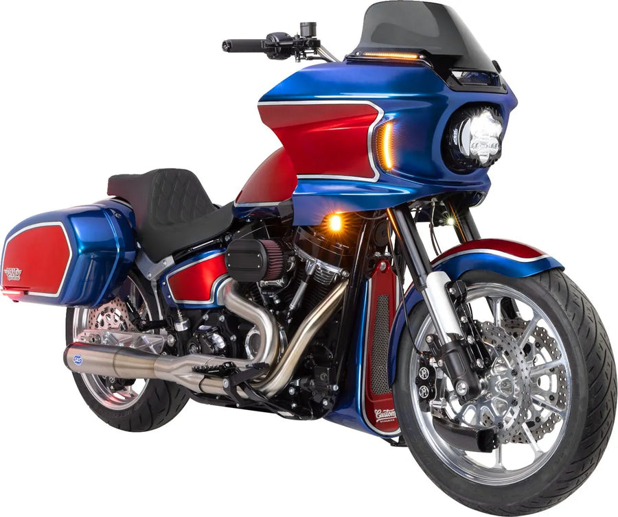 harley davidson fxlrs [CUSTOM CYCLE ENGINEERING] - 43 mm gaffelrør på hovedet