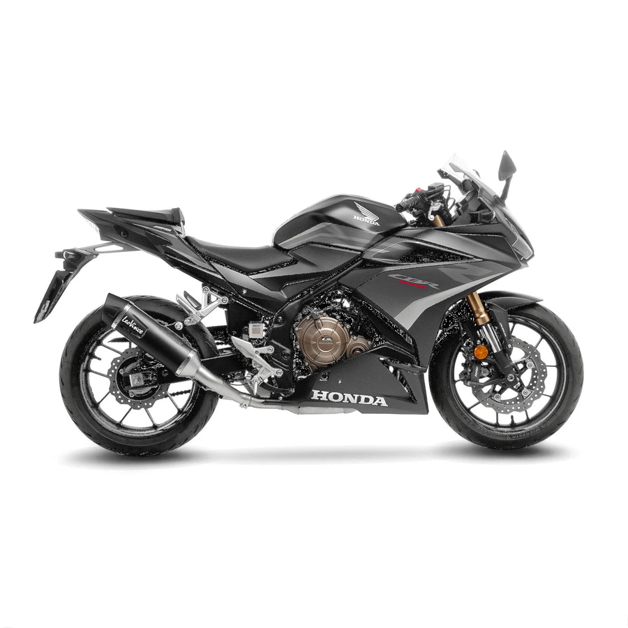 honda cb 500 [LEOVINCE] – Nero bagpotte - rustfrit stål