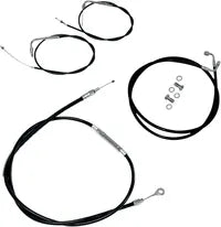 Harley Davidson Flst [LA CHOPPERS] - Standard sort vinyl styrkabel/bremseledningssæt