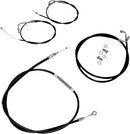 Harley Davidson Flst [LA CHOPPERS] - Standard sort vinyl styrkabel/bremseledningssæt