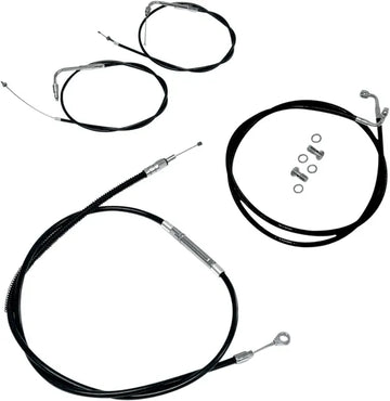Harley Davidson Flst [LA CHOPPERS] - Standard sort vinyl styrkabel/bremseledningssæt