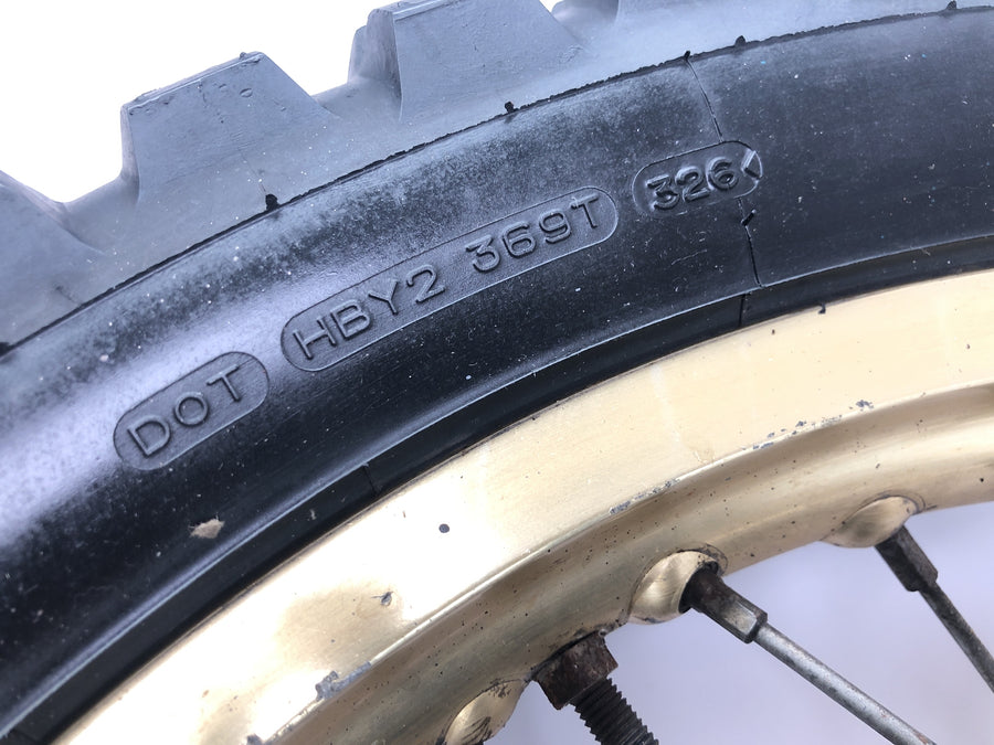 Yamaha XT 500 1U6 [1981] - Baghjulsfælg guldeger hjul 1,85 x 18" med tromlebremse