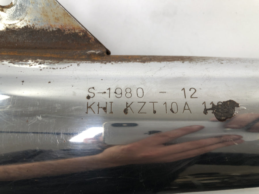 Kawasaki Z 1100 KZT10A [1984] - Udstødning af lyddæmper udslæt krom til højre