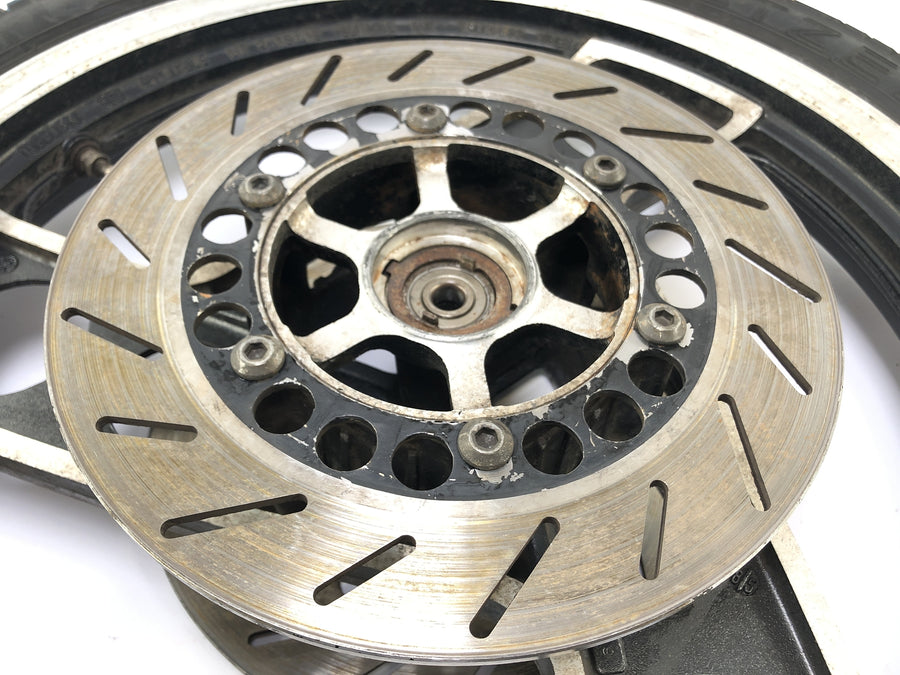 Yamaha Rd 350 YPVS 31K [1984] - Front Wheel Wheel Rim foran med bremseskiver