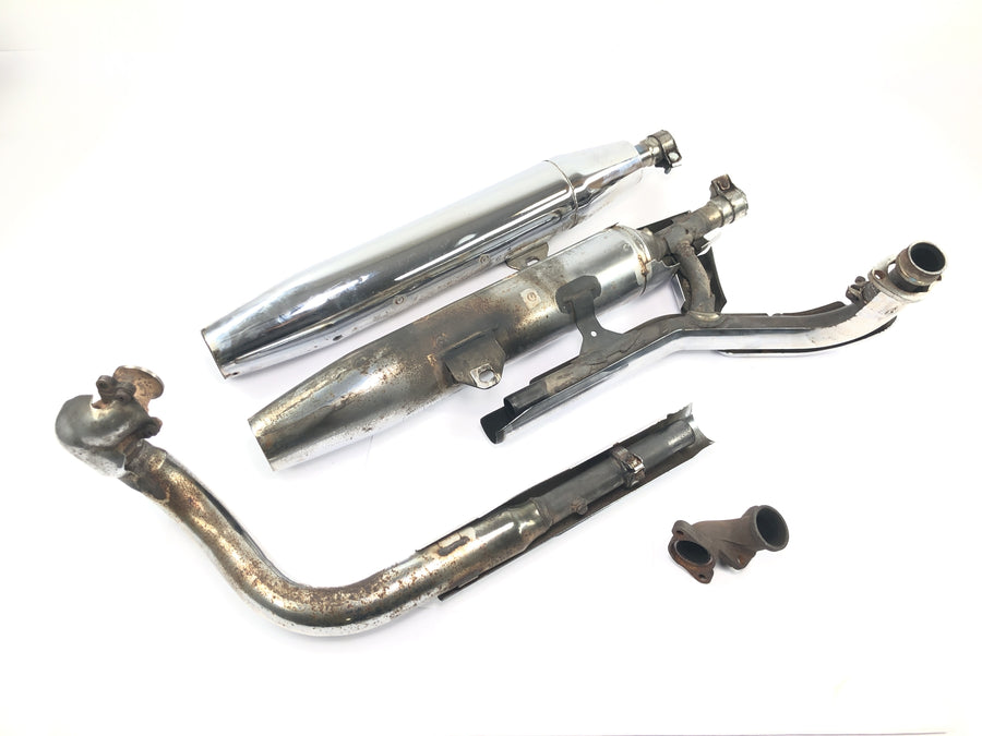 Yamaha XVS 650 4VR [1997] - Udstødningssystem, bagpotte, manifold komplet