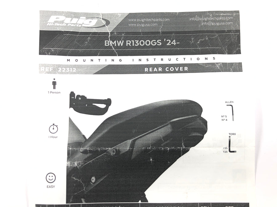 BMW R 1300 GS [2025] - Bagdæksel bagdæksel mat sort