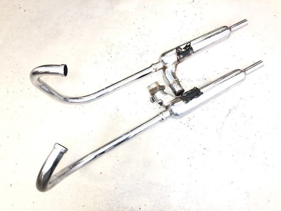 Kawasaki W 650 EJ650A [1999] - Udstødningssystem, endepotte, manifold udstødningssystem venstre og højre