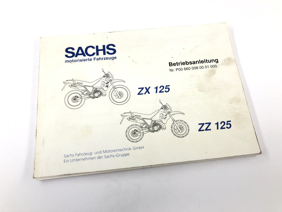 Sachs ZX 125 [1998] - Betjeningsvejledning manual betjeningsvejledning