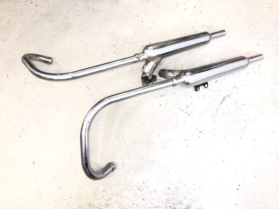 Kawasaki W 650 EJ650A [1999] - Udstødningssystem, endepotte, manifold udstødningssystem venstre og højre