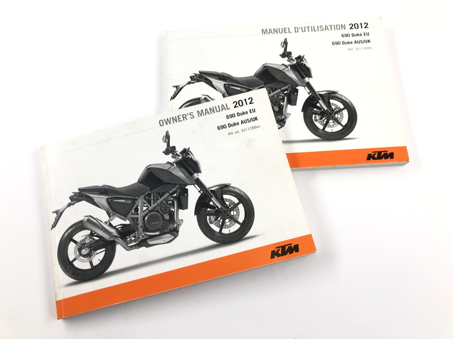 KTM 690 Duke [2012] - Instruktionsmanual på engelsk og fransk