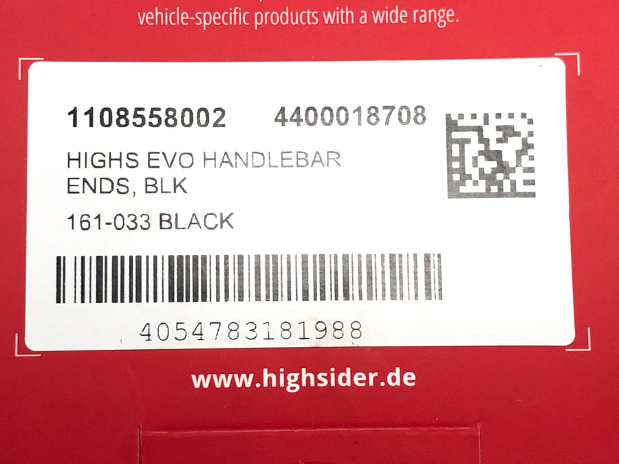 Honda CB 650 R RH02 - styrender styrvægte styrpropper sort highsider