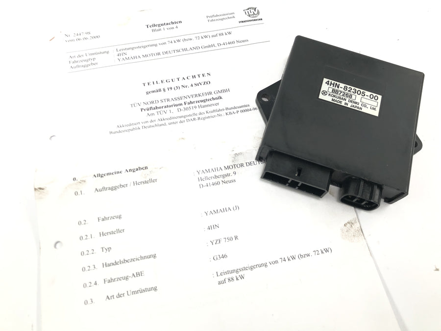 Yamaha YZF 750 R 4HN [1995] - CDI kontrolenhed tændingsenhed tændingsboks ECU kontrolboks med reservedelscertifikat