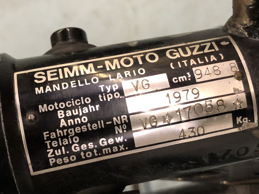 Moto Guzzi V 1000 VG [1980] - Frame med papirer
