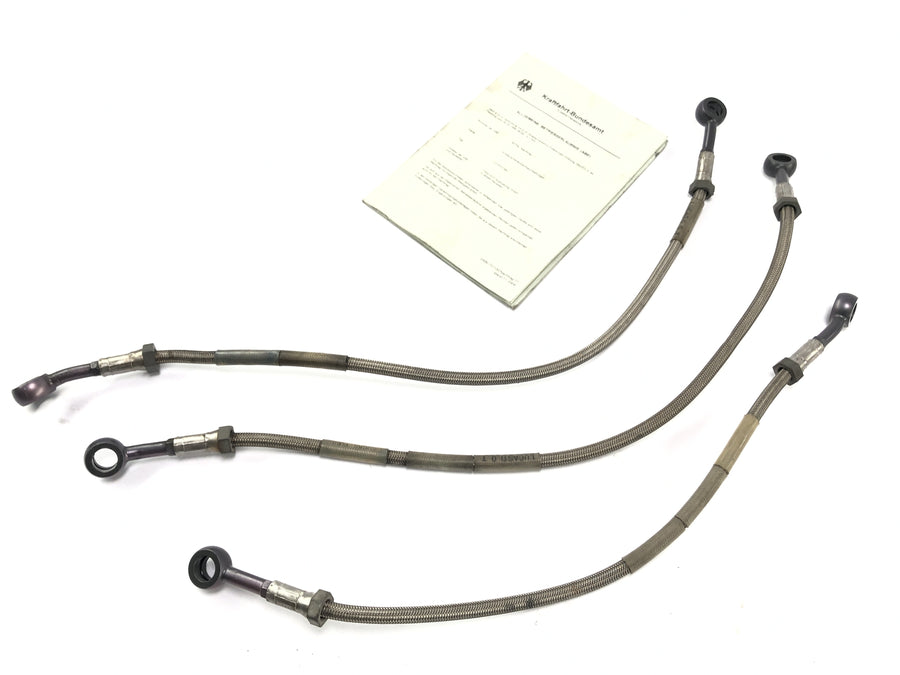 Kawasaki ZR7 ZR750F [1999] - Brake Line Brake Slang Set Steel Flex Rustfrit stål foran med Abe