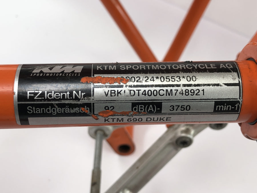 KTM Duke 690 A3 [2012] - Ramme hovedramme chassis med papirer