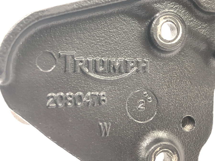 Triumph Tiger 955i 709EN [2003] - Førerfodstøtte til højre med holder til fodstøttesystemet