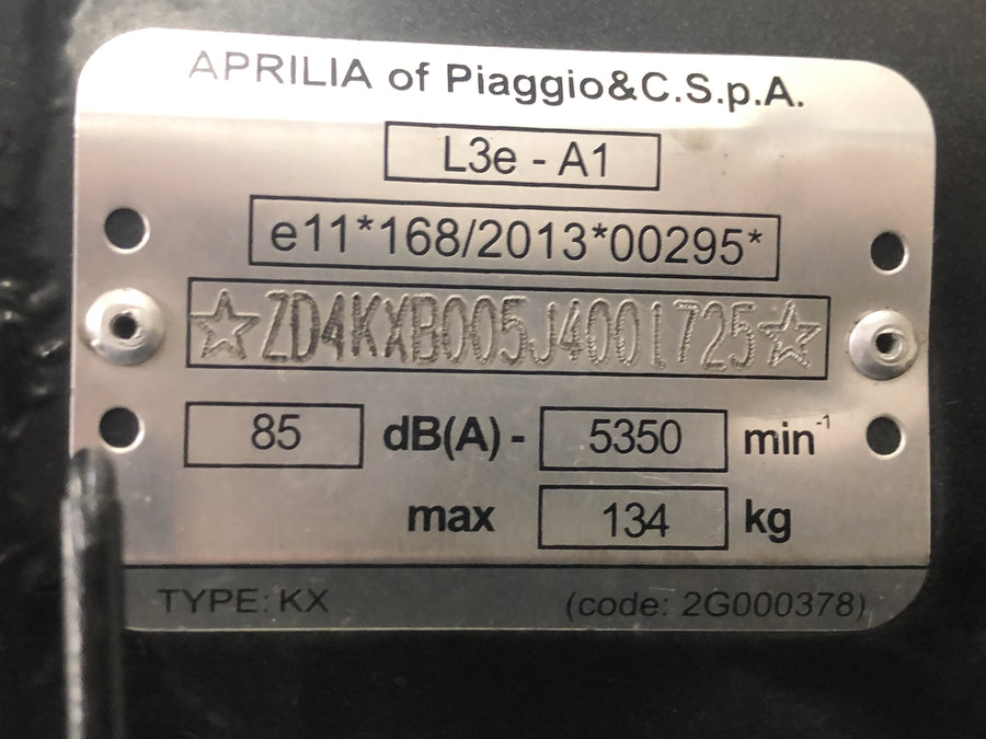 Aprilia SX 125 KX [2018] - Ramme hovedramme med papirer