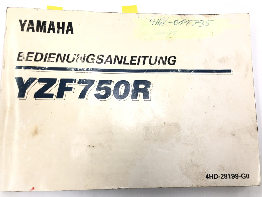 Yamaha YZF 750 R 4HN [1995] - Betjeningsvejledning manual betjeningsvejledning