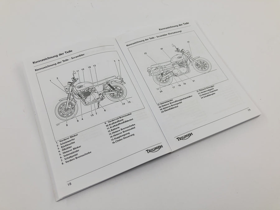 Triumph Bonneville T100 986MF [2012] - Brugervejledning