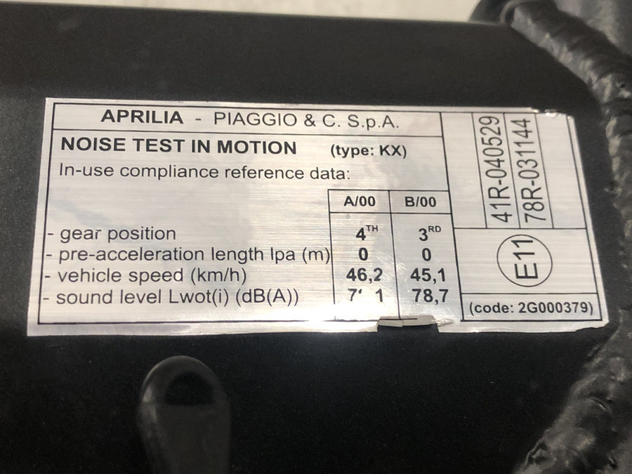 Aprilia SX 125 KX [2018] - Ramme hovedramme med papirer