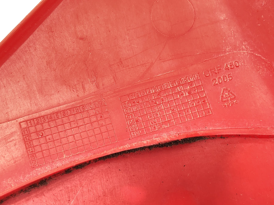 Honda CRF 450 R [2007] - Tankbeklædning højre sidepanel plastik rød