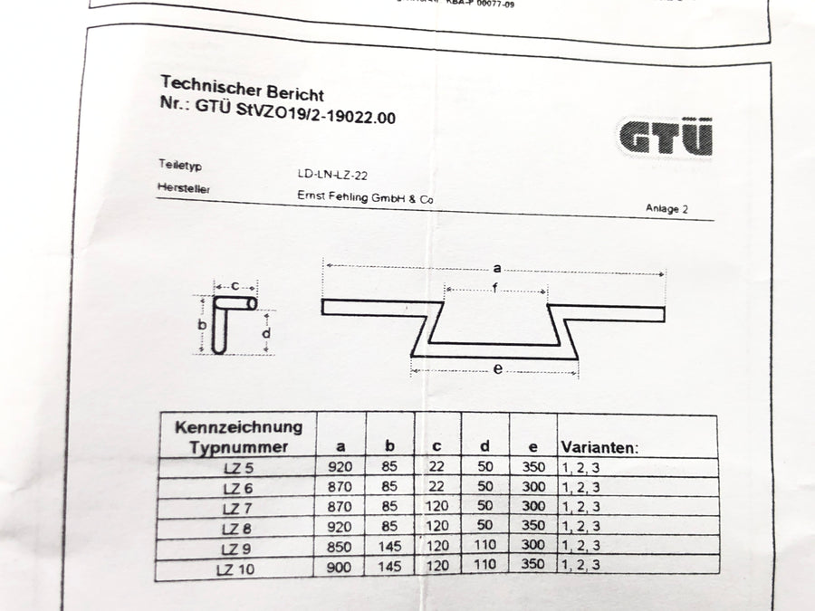 Motorcykelstyr - Styr Fehling LZ7 Z-styr 870 mm bred sort 22mm