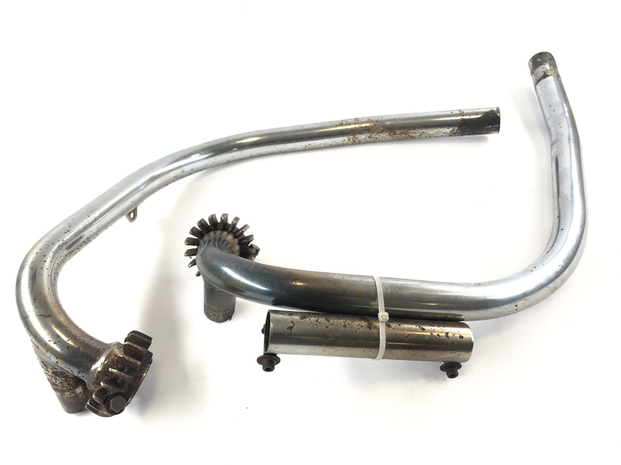 Triumph Bonneville T140V [1976] - Manifold udstødningsmanifold Manifolds udstødning til venstre og højre