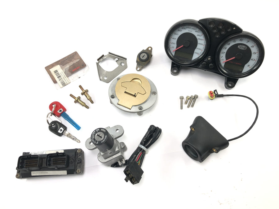 Ducati Monster SR2 800 M4 [2006] - Låsesæt med startspærre tændingslås speedometer cockpit