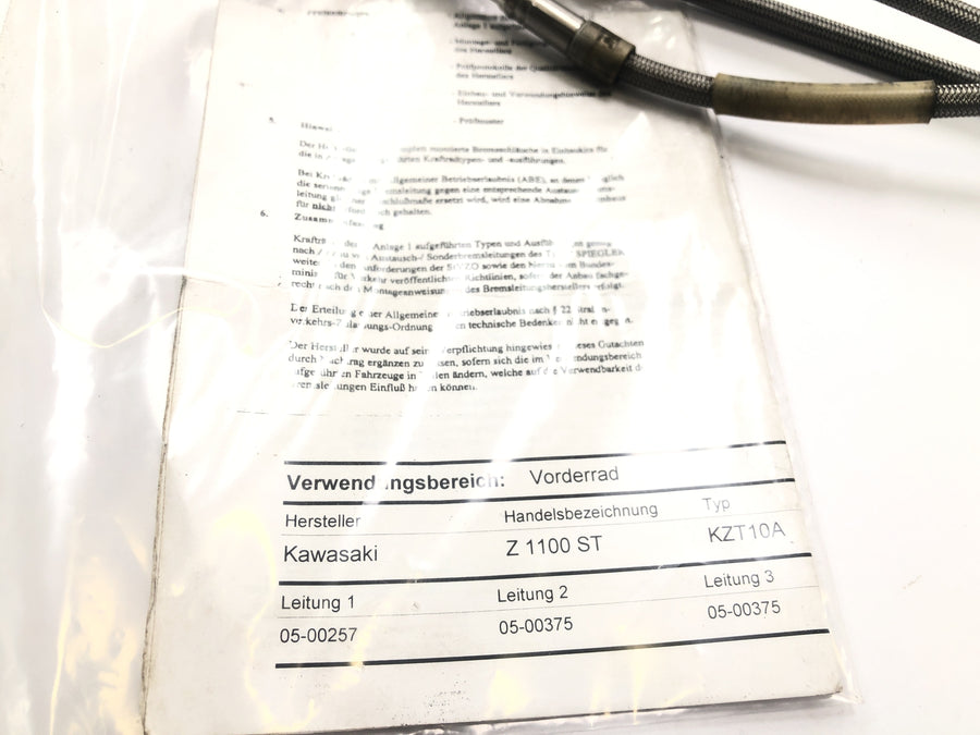 Kawasaki Z 1100 Kzz10a [1984] - Bremselinie foran med ekspertudtalelse
