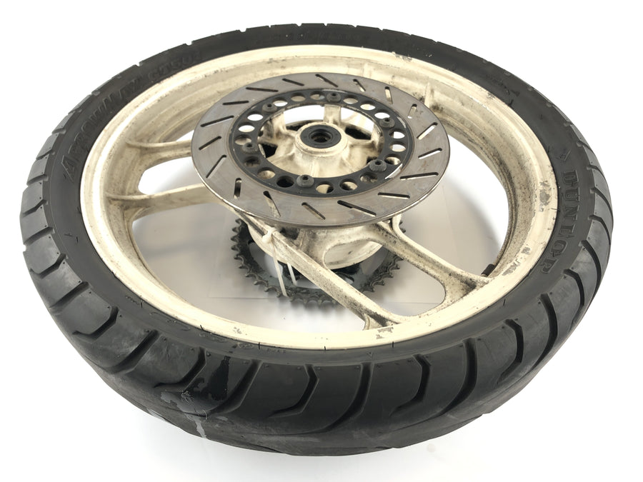 Yamaha RZ 250 R 29L [ca. 250 YPVS] - Baghjulshjulsfælgen på bagsiden 2,50 x 18 "med kædehjul og bremseskive