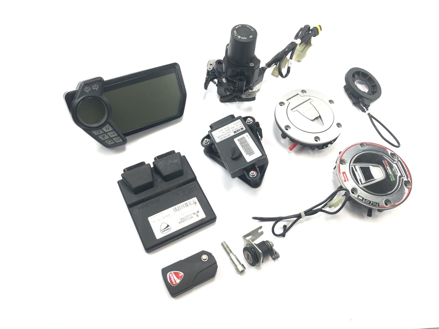 Ducati Multistrada 1200 S Touring [2009] - Lås sæt tændingslås startspærre ECU speedometer sensor