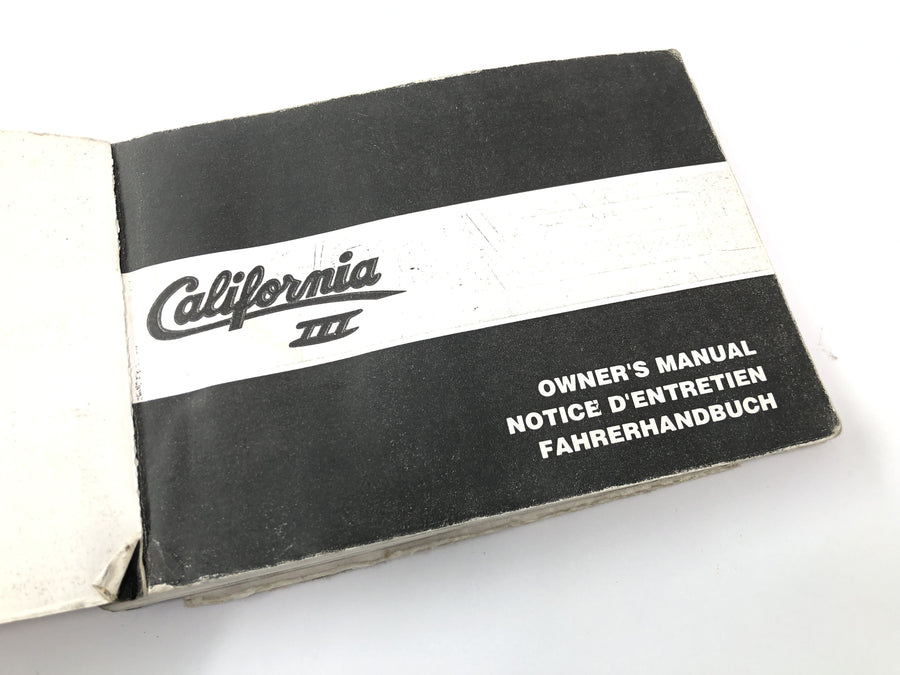 Moto Guzzi California III VY Integrale [1990] - Brugervejledning Manual