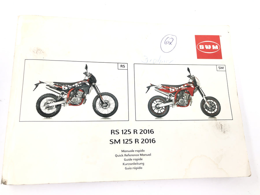 SWM SM 125 R [2018] - Betjeningsvejledning flersproget