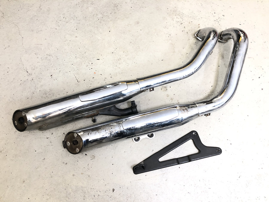Kawasaki VN 800 VN800A [1996] - Udstødningssystem udstødnings lydpotte manifold udstødningsrør komplet med holder