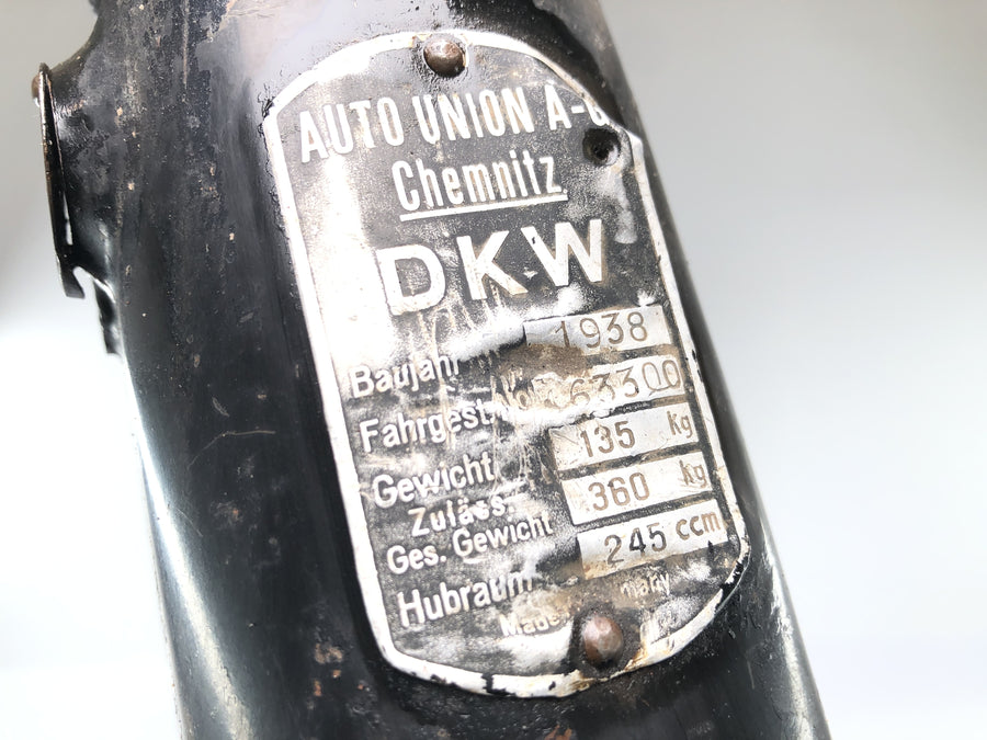 DKW NZ 250 [1938] - ramme uden papirer