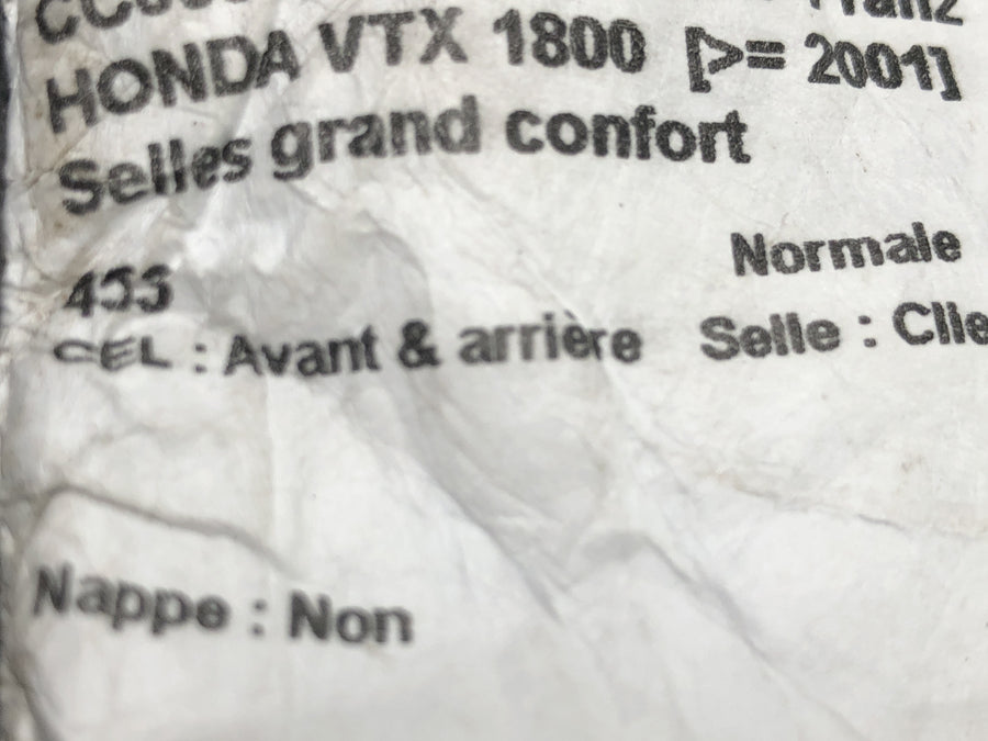 Honda VTX 1800 SC46 [2004] - Pillion sæde, passagersæde, bagsædehynde