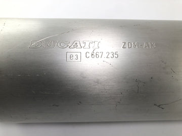 Ducati Monster M600 [1995] - udstødningsend Silencer Silencer til højre med tegn på slid - 0